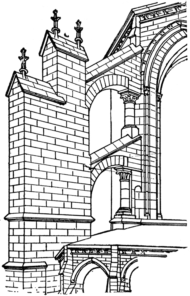 Early Gothic Flying Buttress.