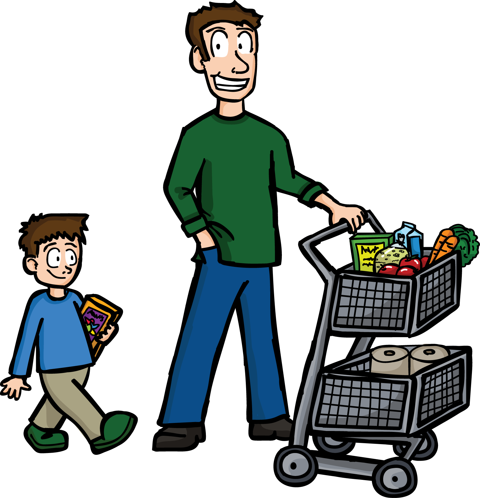 Clip Transparent Library Buy Clipart Food Shopping.