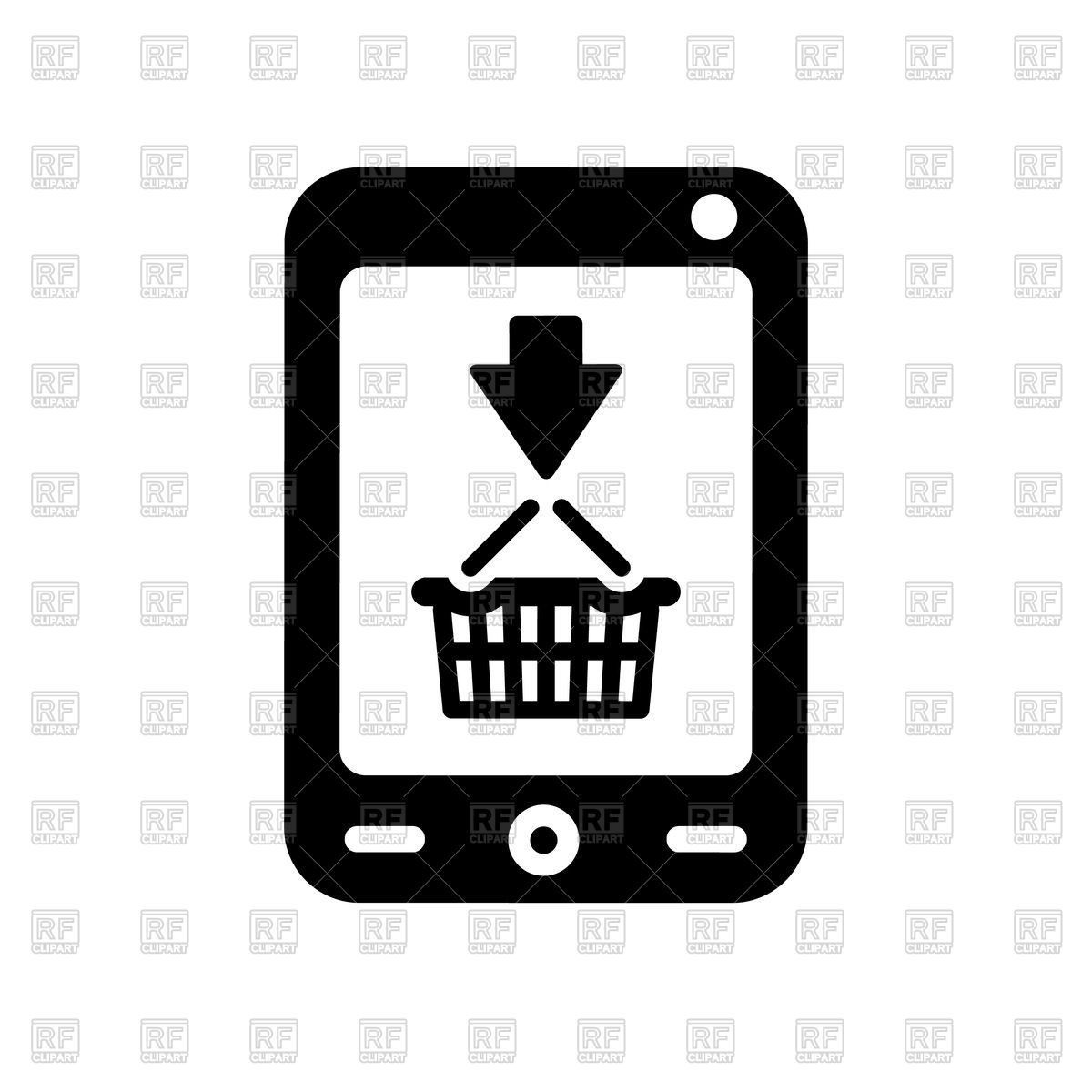 Buy online black icon on white background Stock Vector Image.