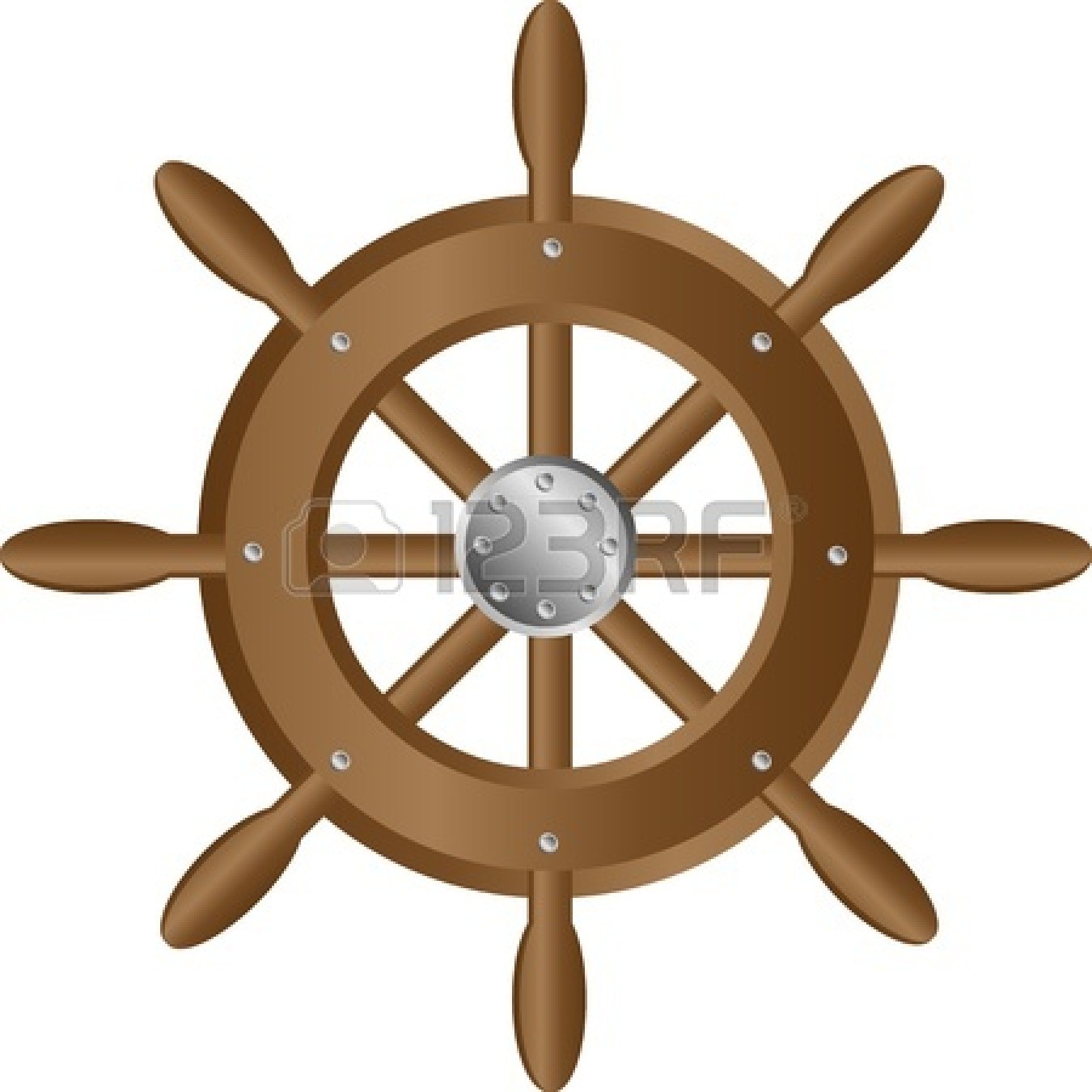Boat Steering Wheel Clipart.