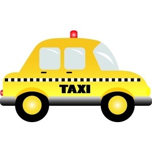 Taxi cab clipart.