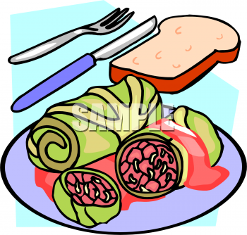 Cabbage Rolls Clipart.