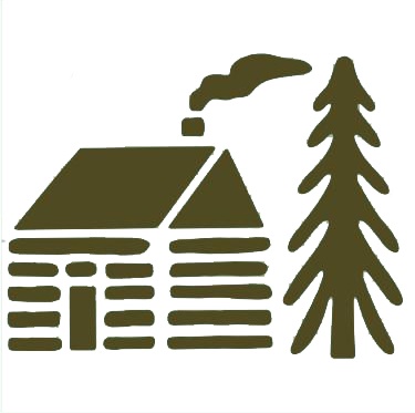 Cabin silhouette clipart.