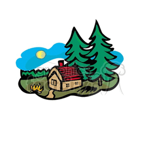cabins clipart.