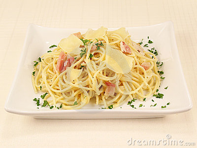 Spaghetti Alla Carbonara 3 Royalty Free Stock Images.