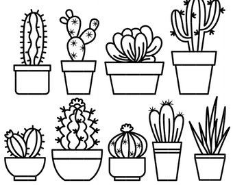 cactus clip art black and white free 20 free Cliparts | Download images