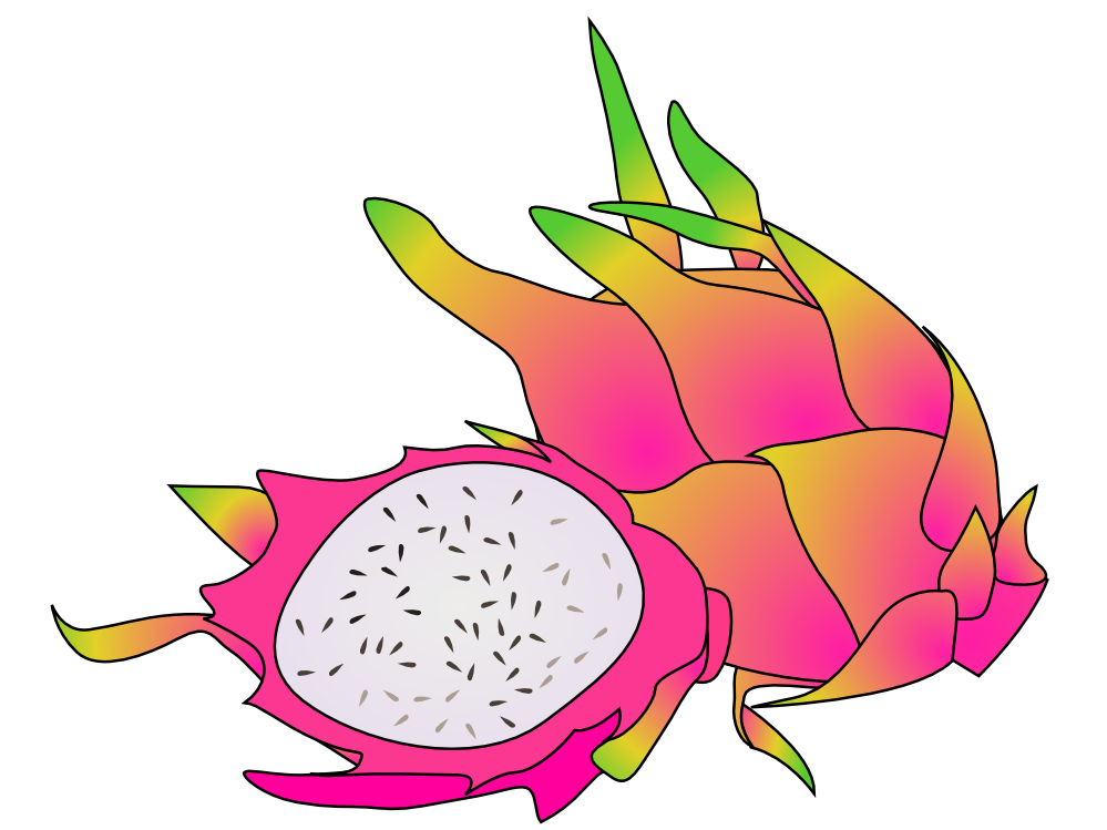 Dragon fruit clipart.