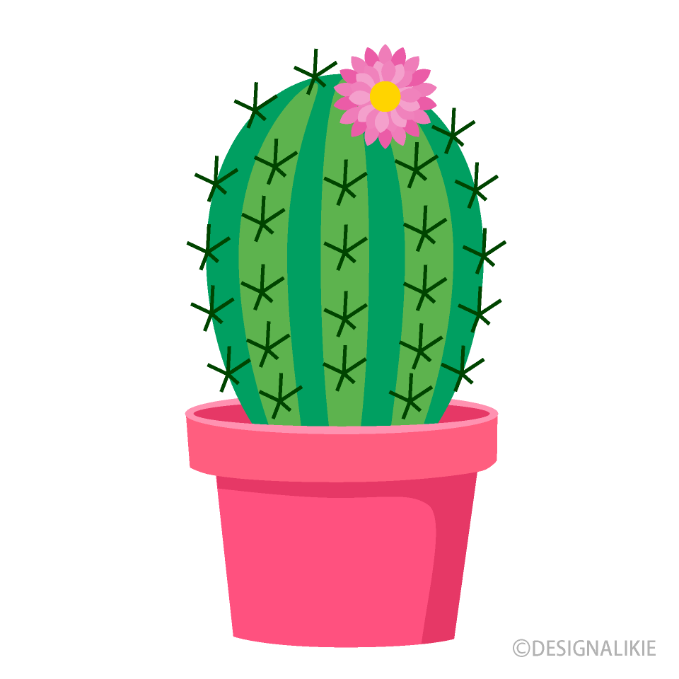 Free Flower Cactus Clipart Image｜Illustoon.