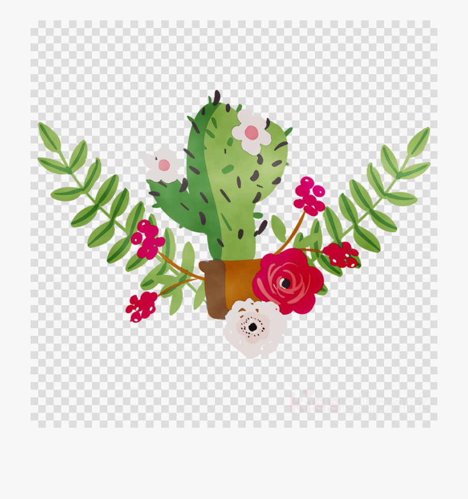Cactus With Flower Clipart , Transparent Cartoon, Free.
