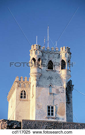 Stock Image of Castle of Guzman el Bueno. Tarifa. Cadiz province.
