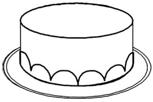 cake clipart black and white no candles - Clipground