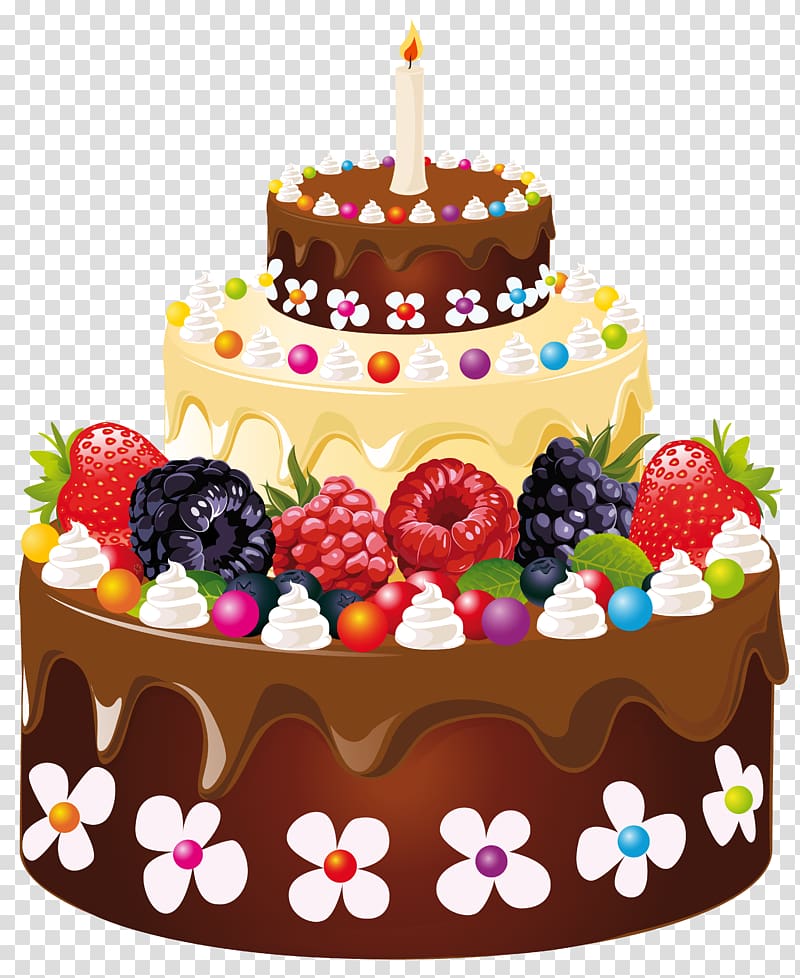 Birthday cake Chocolate cake, Birthday Cake with Candle.