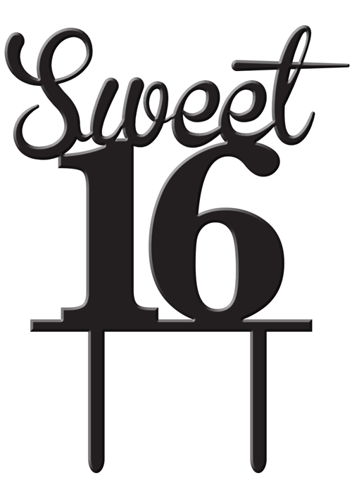 Free Free 157 Sweet Sixteen Cake Topper Svg SVG PNG EPS DXF File