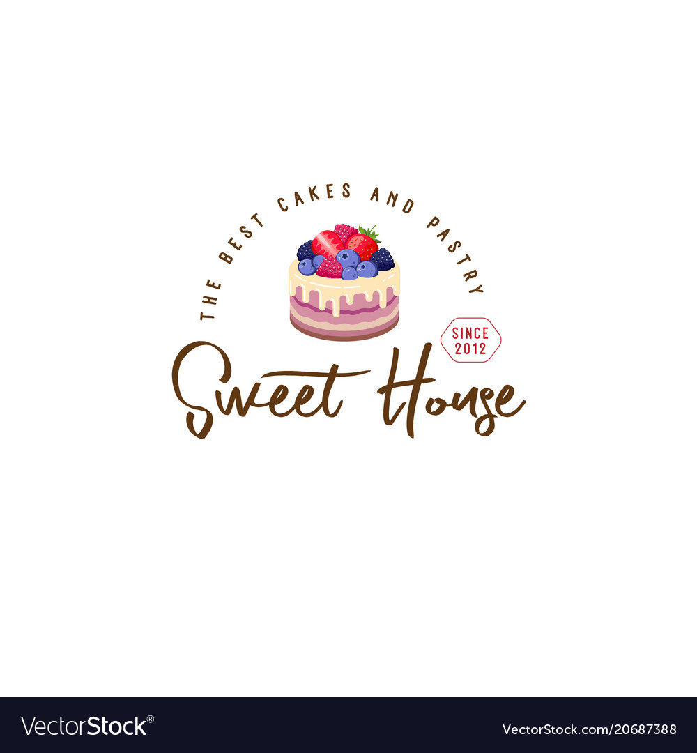 Logo cake house berries.
