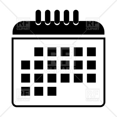 The calendar black color icon Vector Image.