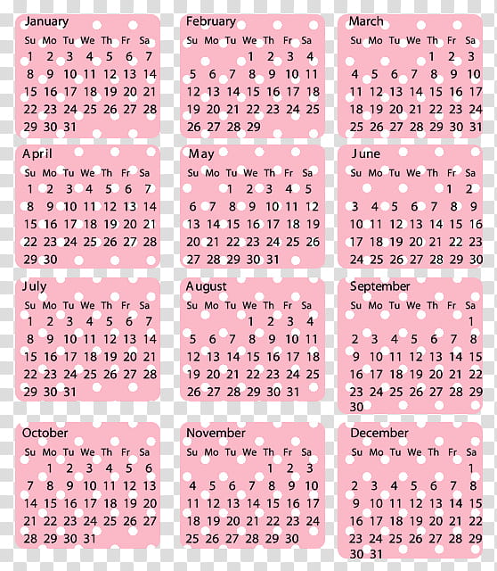 Cool Calendars , pink calendar transparent background PNG clipart.