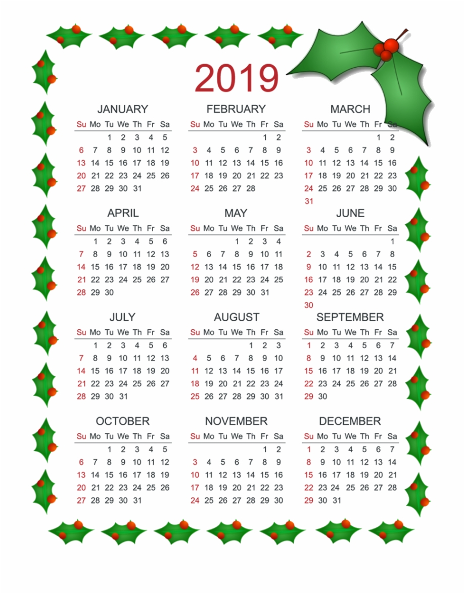 Calendar Christmas 2019 With Png Others 850 1100 Transprent.