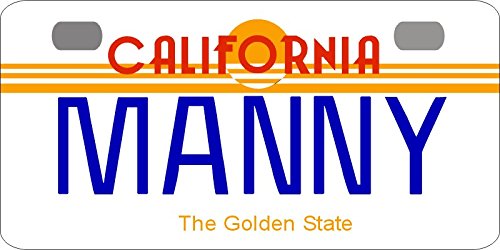 Personalized California Sun Bicycle Replica License Plate With Any Name.