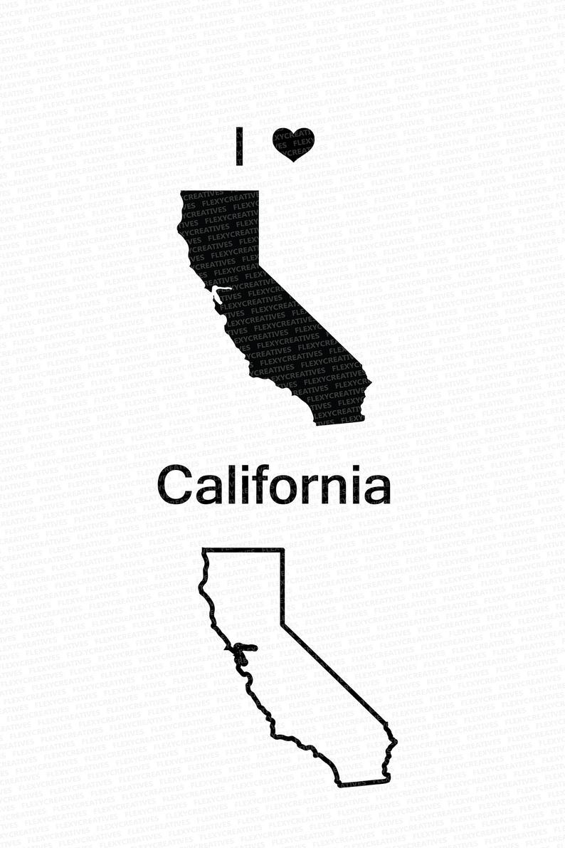 California Vector, State Clipart, California Clip Art, California Map Clip  art SVG, State png, DXF, pdf, EPS #mp.