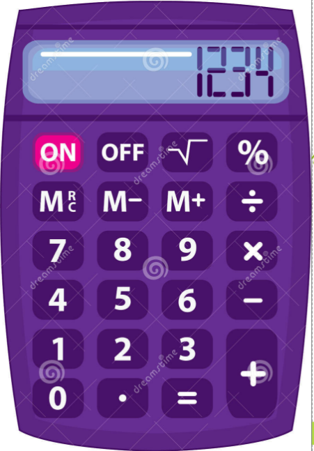 Purple Math Calculator Clipart.
