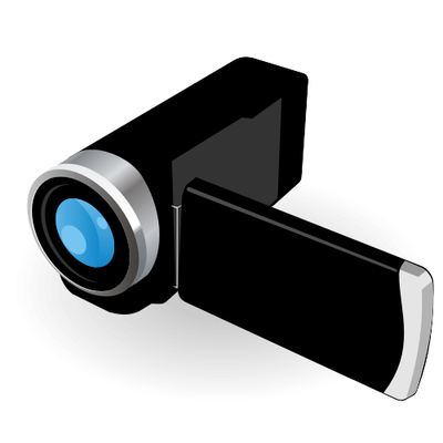 Simplistic Glossy Digital Video Camera Clipart Picture.