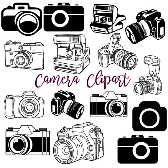 Camera Clipart #1, Photography Clip Art Logo Elements.