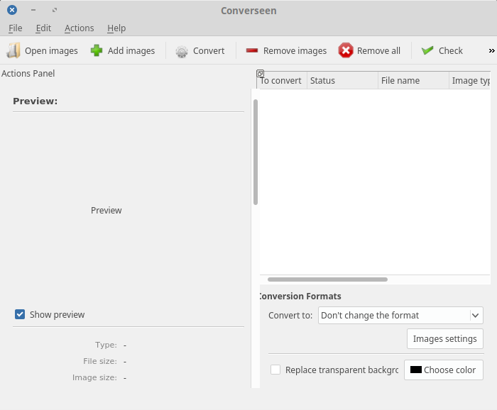 Convierte más de cien formatos de imágenes con Converseen.