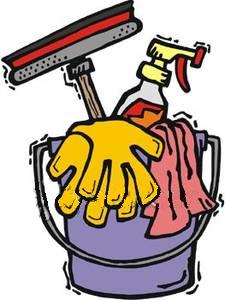 House cleaning supplies clipart.