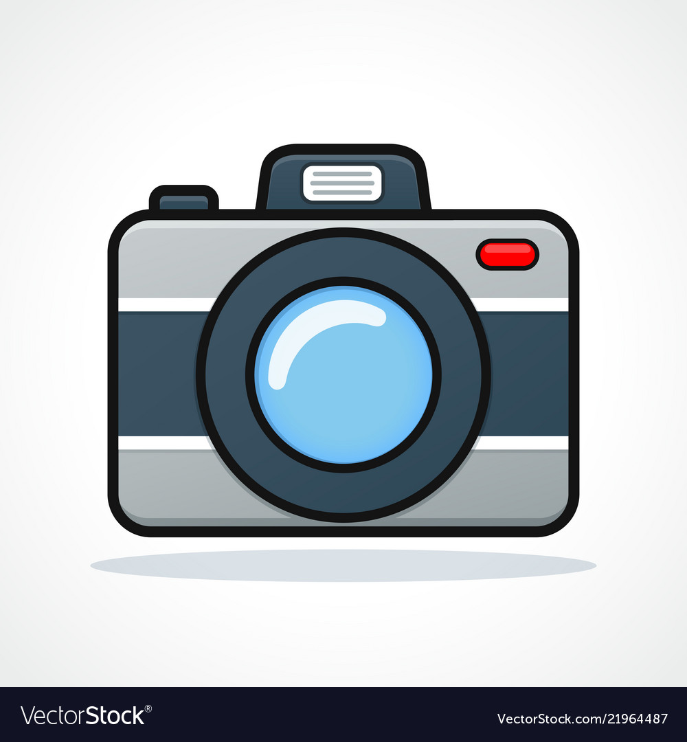 Camera icon design clipart.