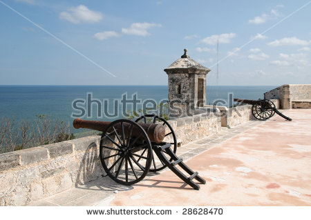 Old Cannon Rooftop Fort Campeche Stock Photo 28628470.