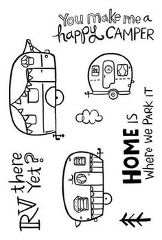 Free Happy Camper Clipart Black And White, Download Free Clip Art.