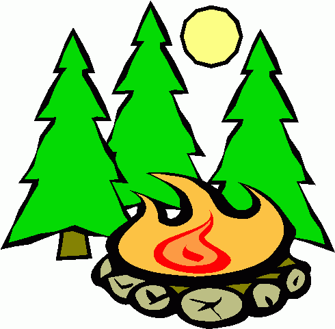 Campfire Clipart Black And White.
