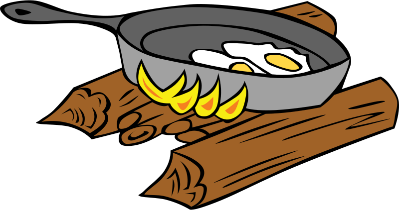 Campfire Cooking Clipart.