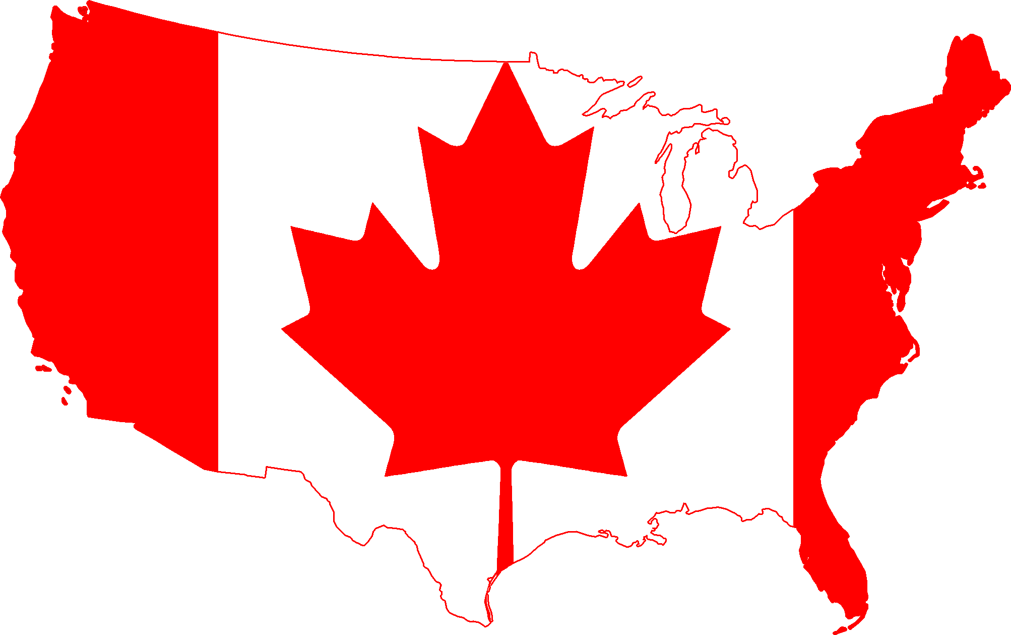 Canadian Map Clipart.
