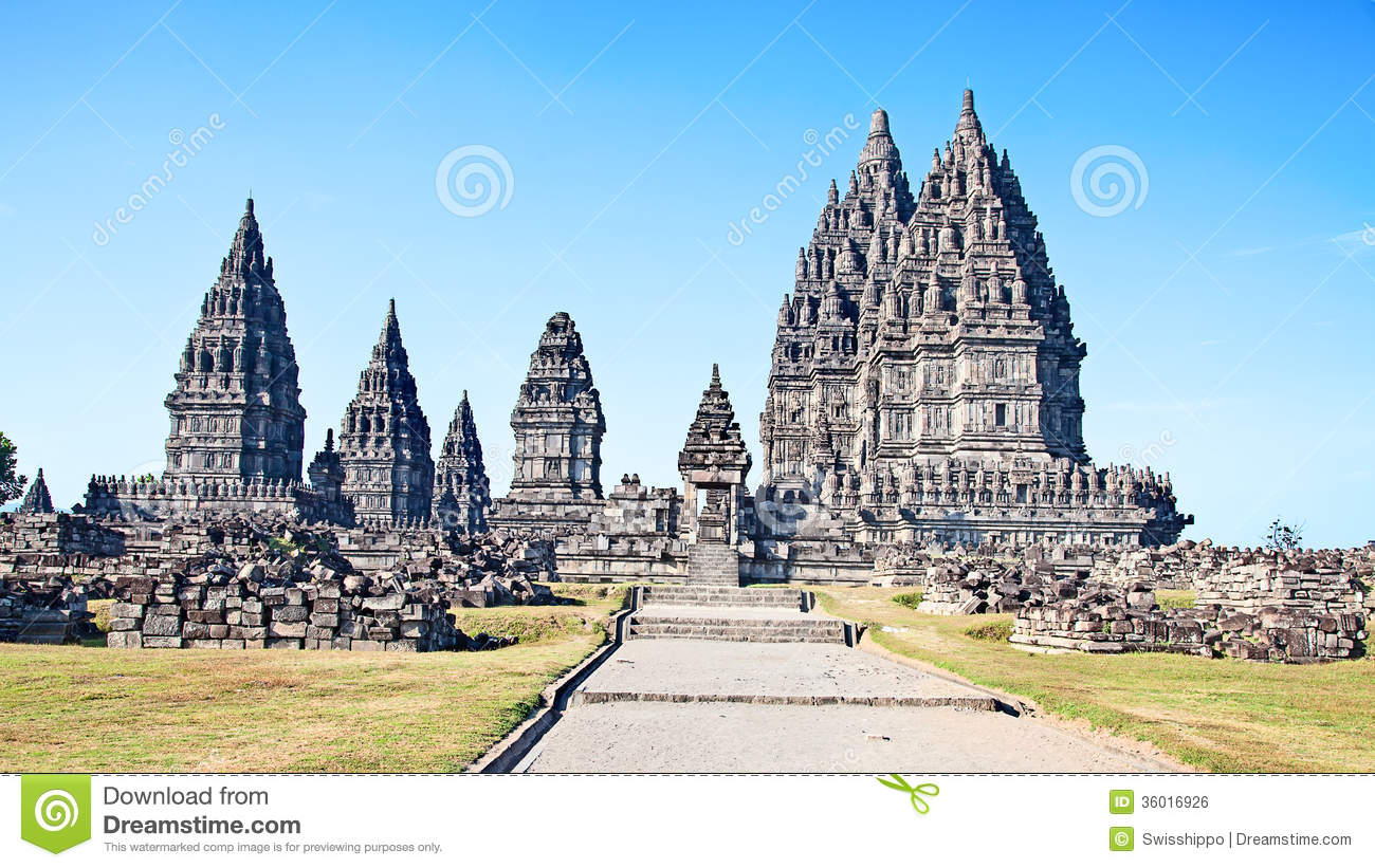 Hindu Temple Prambanan Royalty Free Stock Image.