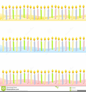 Birthday Candle Border Clipart.