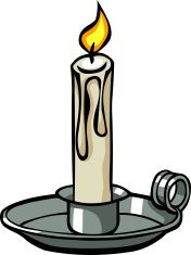 Cartoon Candle vector art illustration.