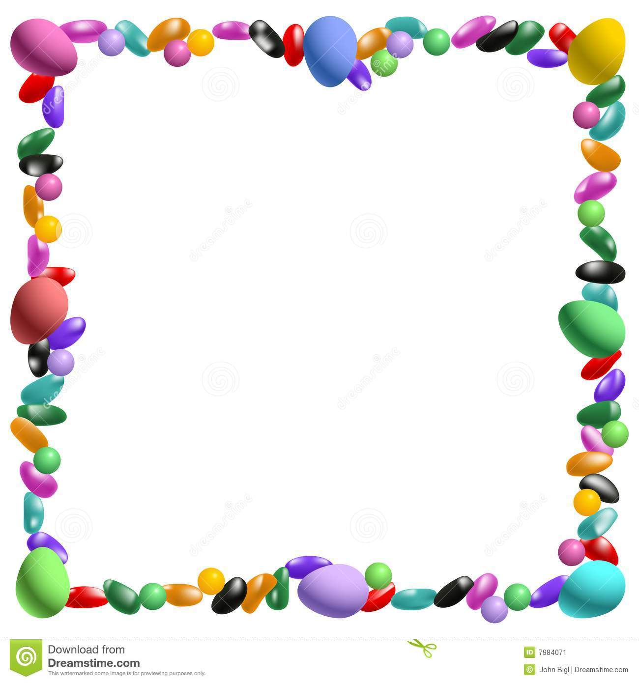 Easter candy border stock vector. Illustration of border.