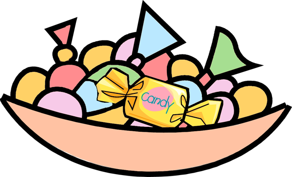 Halloween candy bowl clipart.