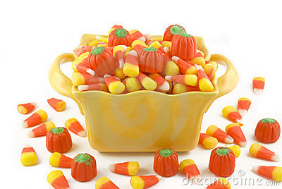 Glass Candy Dish And Sweets Stock Photo.