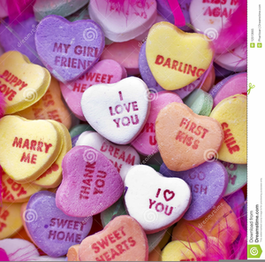 Valentine Candy Hearts Clipart.