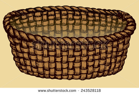 Wicker Basket Clip Art.