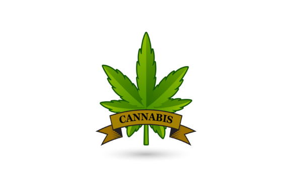 Cannabis leaf logo design.