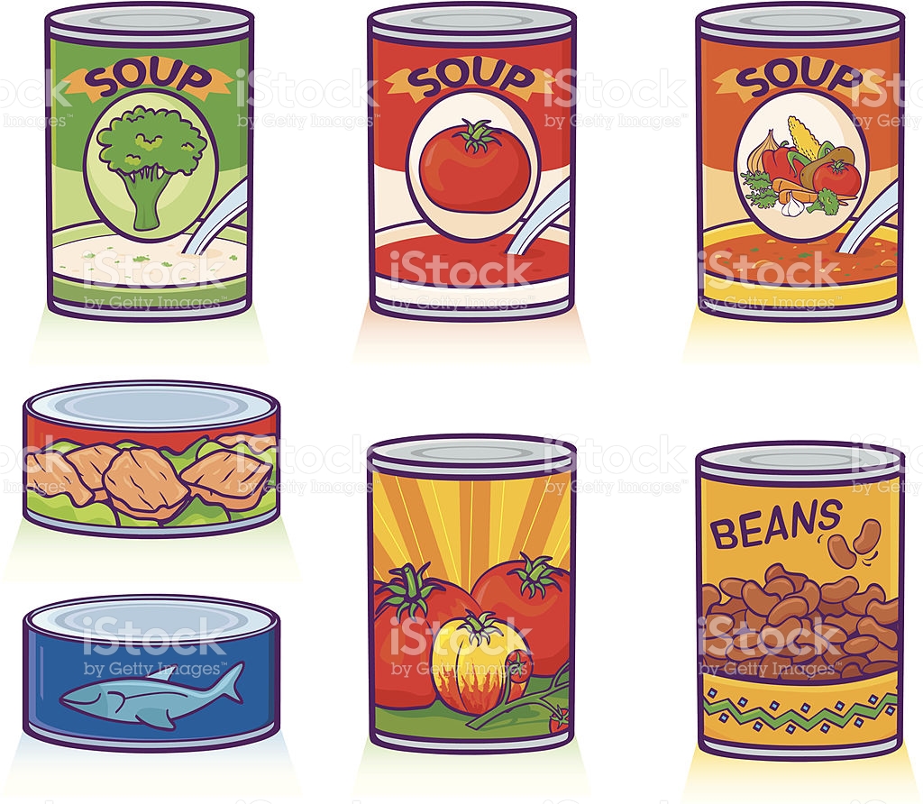 Canned Food Clip Art.