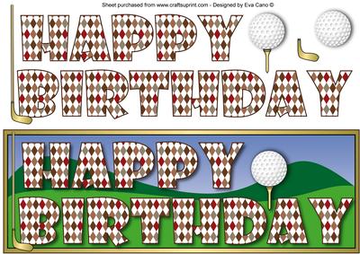 Golf Birthday Clipart.