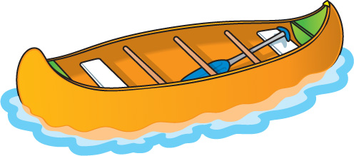 Funny Canoe Clipart.