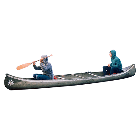 Two People on A Canoe transparent PNG.