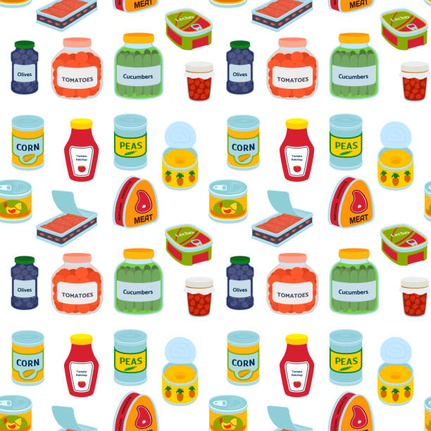 Best Canned Food Illustrations, Royalty.