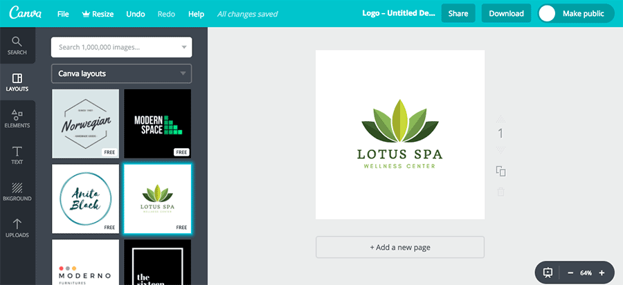 make a logo on canva