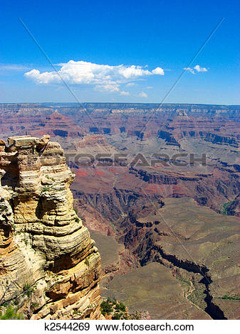 Stock Photograph of Grand Canyon view in the afternoon. k2544269.